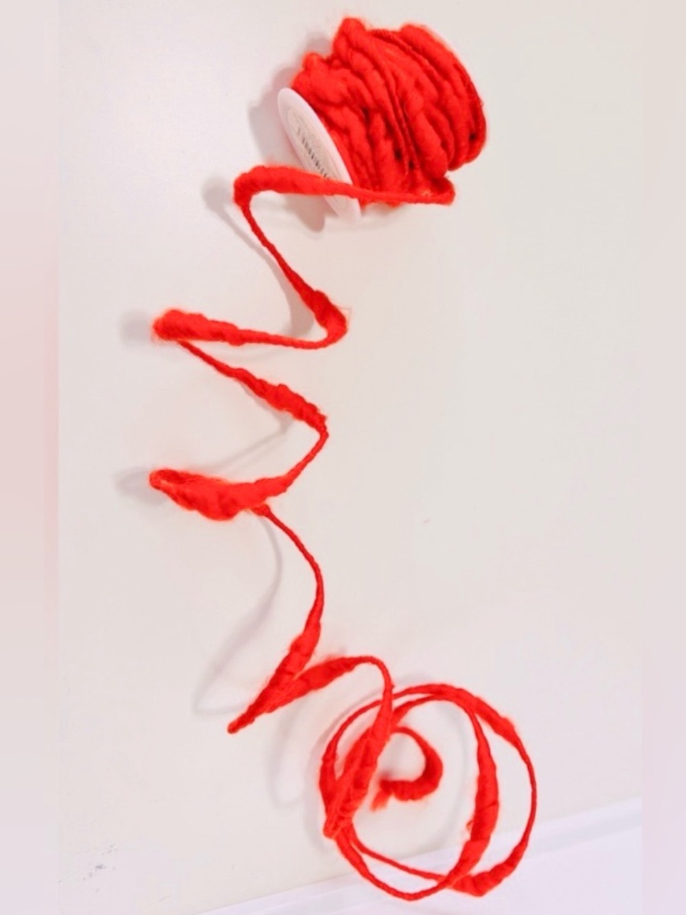 Orange Wired Ribbon Yarn for Arts & Crafts 32 ft Roll